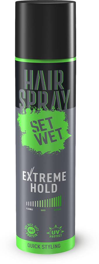 SET WET Extreme Hold Styling Hair Spray for Men,Style, Spray, Freeze your hair,Long Lasting,Quick Drying Hair Spray Price in India