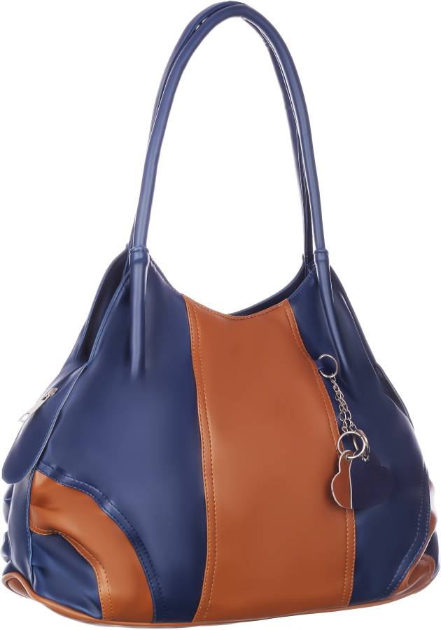 Women Blue, Tan Shoulder Bag Price in India