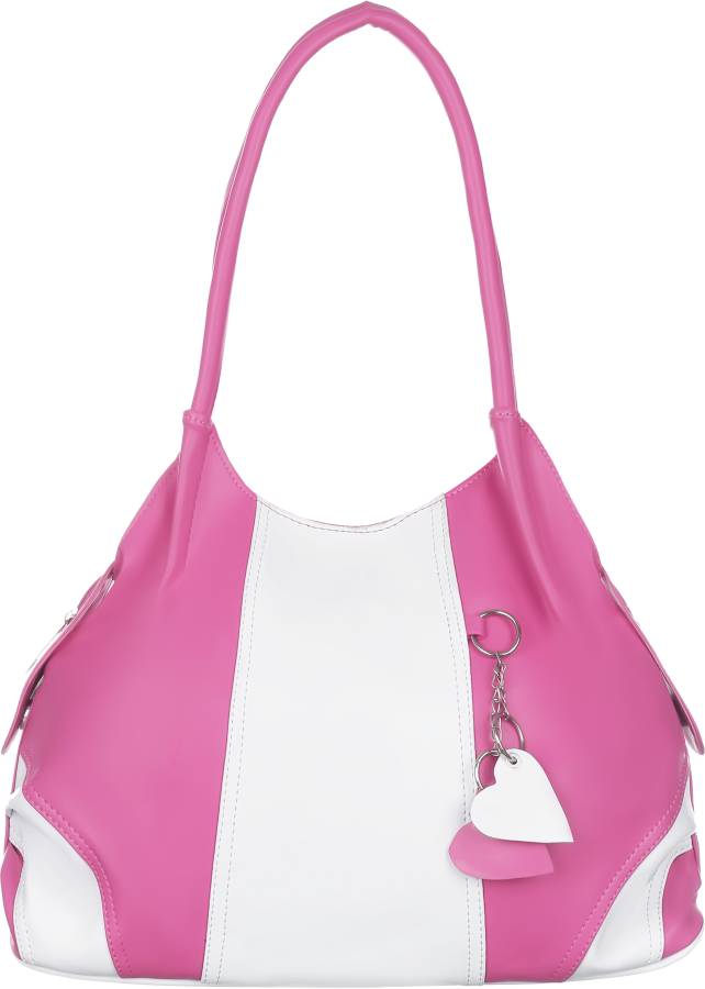 Women Pink, White Shoulder Bag Price in India