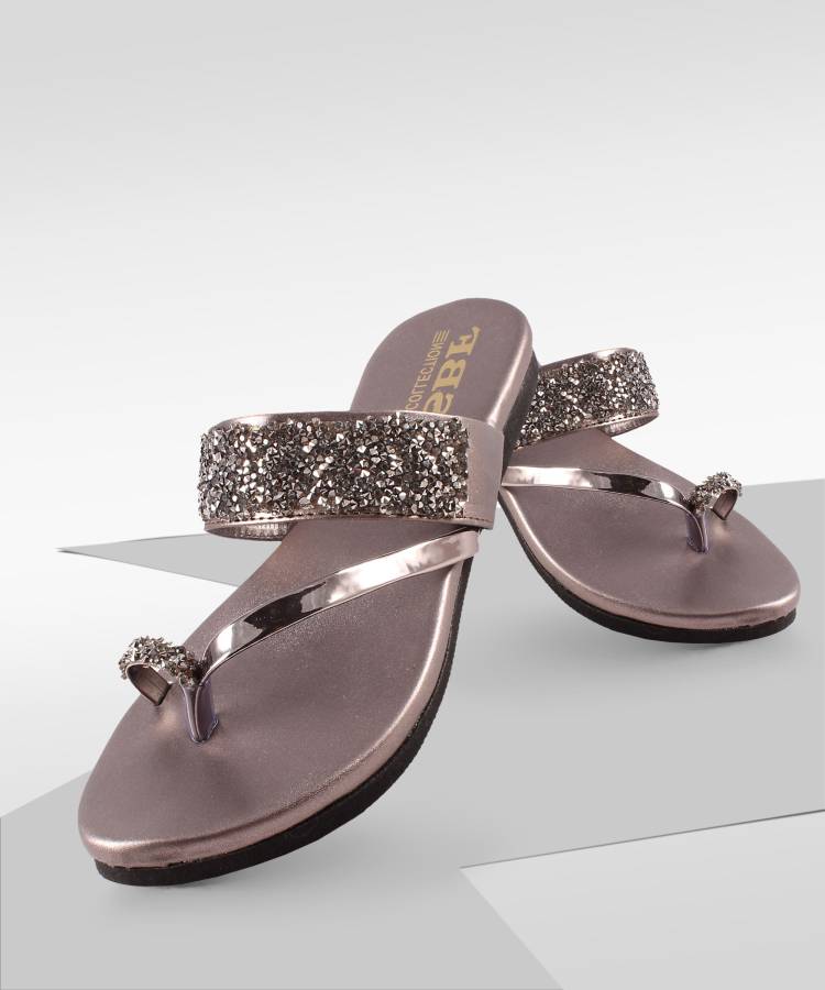 Women Grey Flats Sandal Price in India