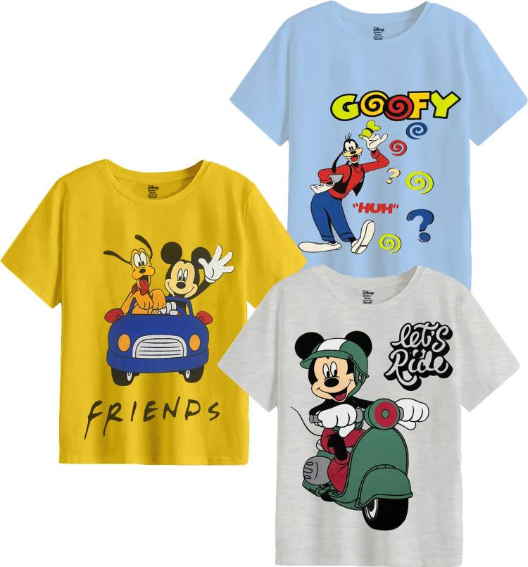 Boys Cartoon / Superhero Cotton Blend T Shirt Price in India