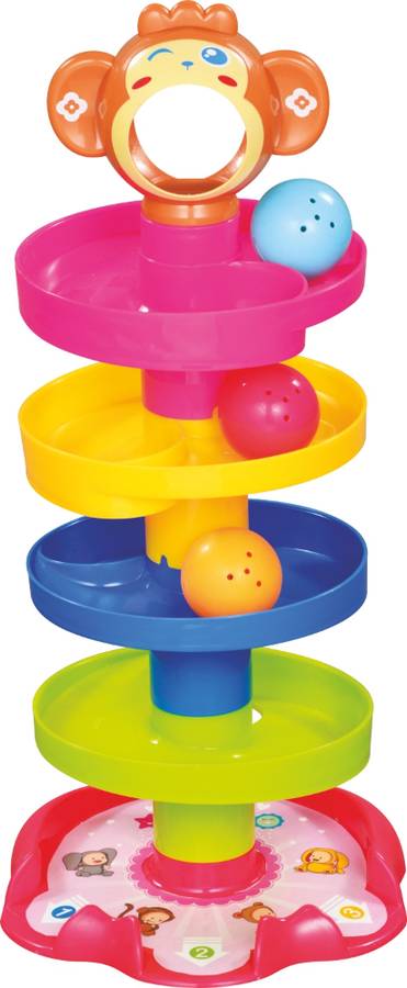 Angel Kids Ball Drop Rolling & Swirling Tower Ramp for Baby and Toddlers Educational Toy