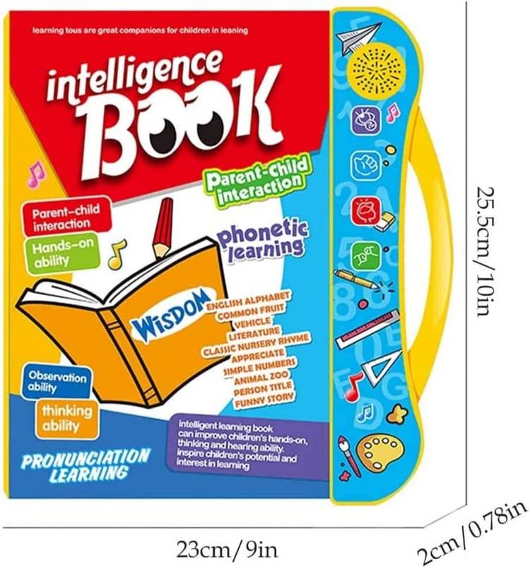 Galactic Intelligent Children Book -My Book Musical English Educational English Learning E-Book Electronic Sound Early Learning Toy f Phonetic Learning Book for 3 + Year Kids, Boys, Toddlers (Multicolor)