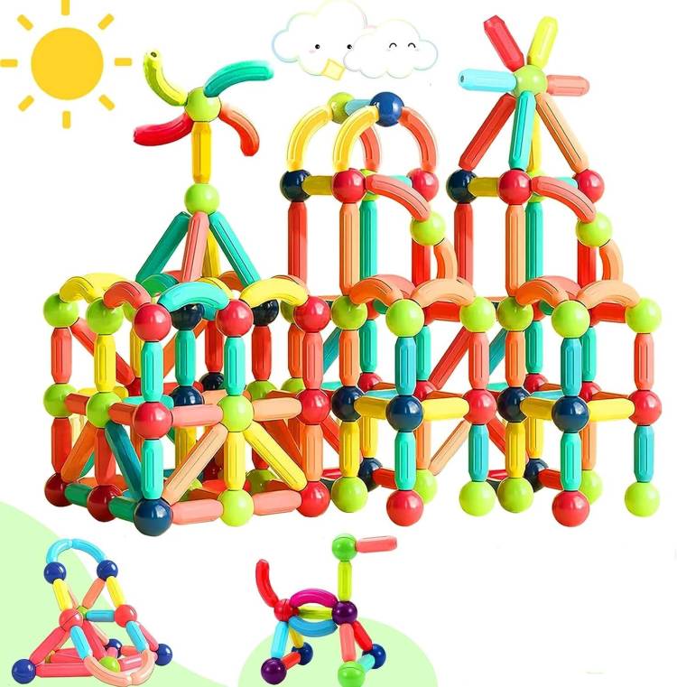 FUNVERSE Educational Magnetic Building Sticks Blocks Learning Sticks and Balls 36 pcs