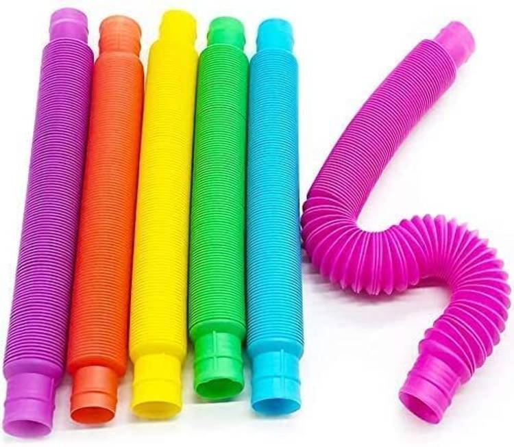 Valuedeal Pop Tube Pack Of 6 Party Lights Pop Tube Sensory Fidget Toys For Kids