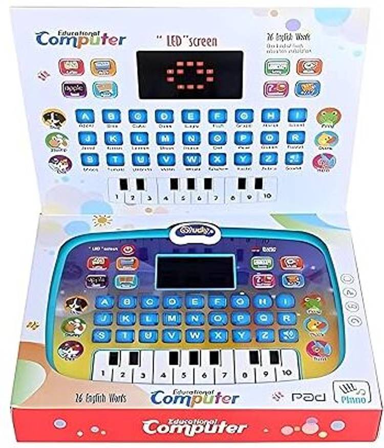 Chigy Wooh Educational Learning Kids Laptop Tablet Computer Plus Piano with led Screen