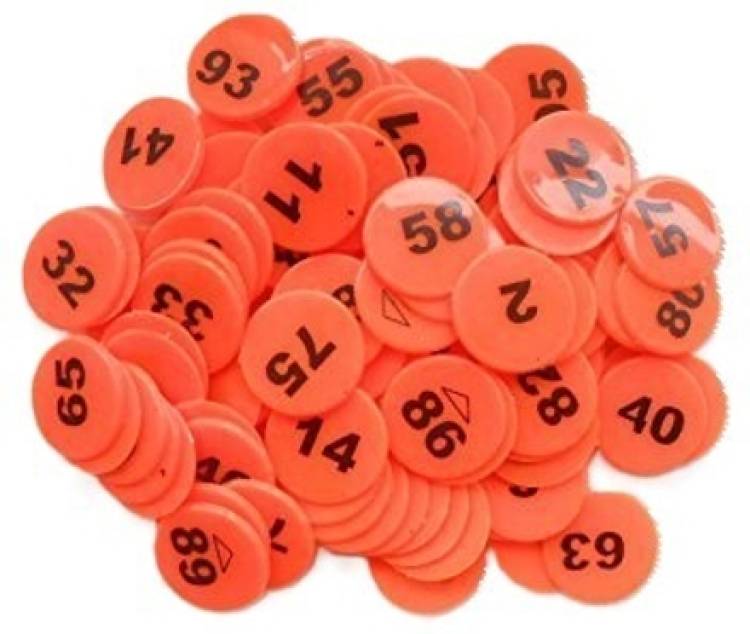 MKJ 1 to 100 Printed Plastic Token/Coins Pack Of 100 Coins