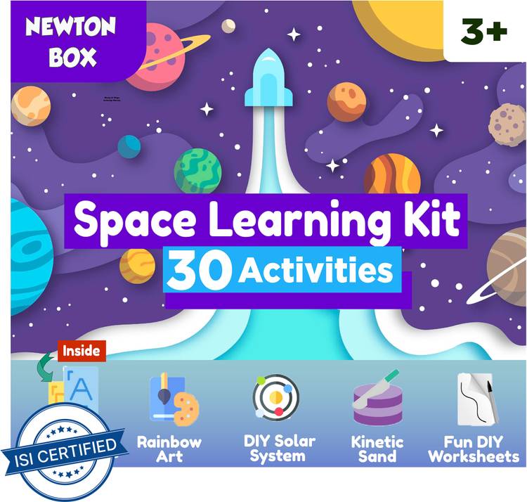 Little Olive Newton Box 5 in 1 Learning Gift Set | Space Theme | Age 3 Years and above