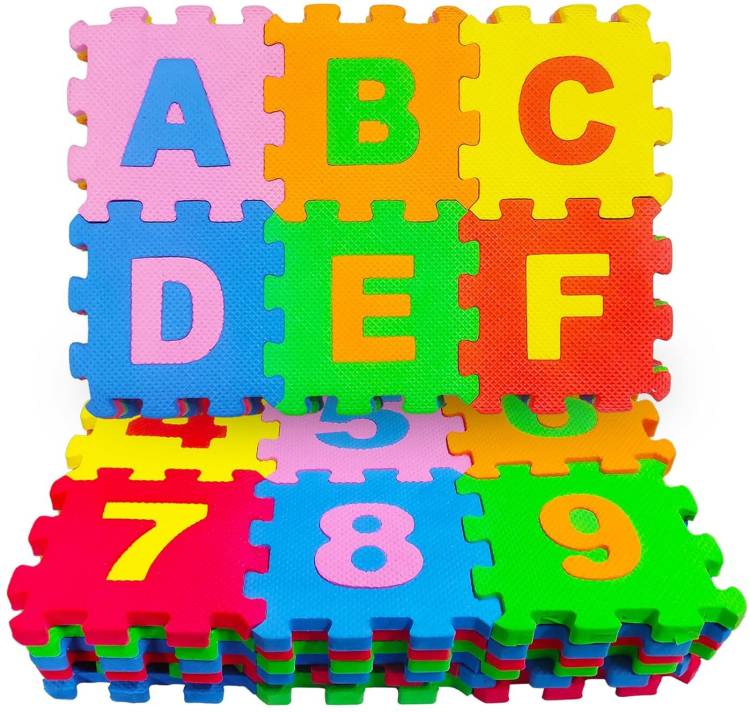 KELOSK Puzzle Foam Mat for Kids Interlocking Learning A-Z& 0-9 Rug Play Soft Floor Toy