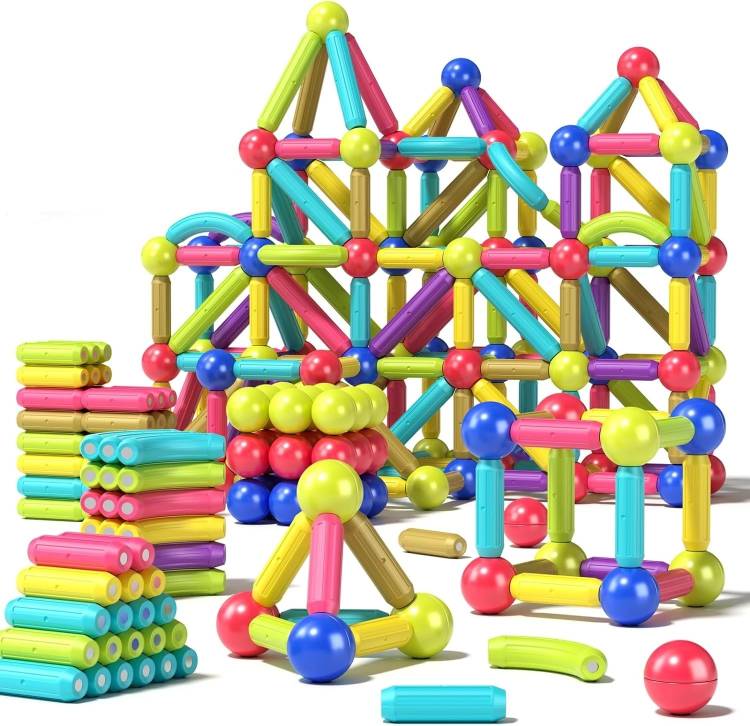 Extrawish 36 PCs Magnetic Toys, Stacking Toys, Building Blocks Stick Blocks For Kids