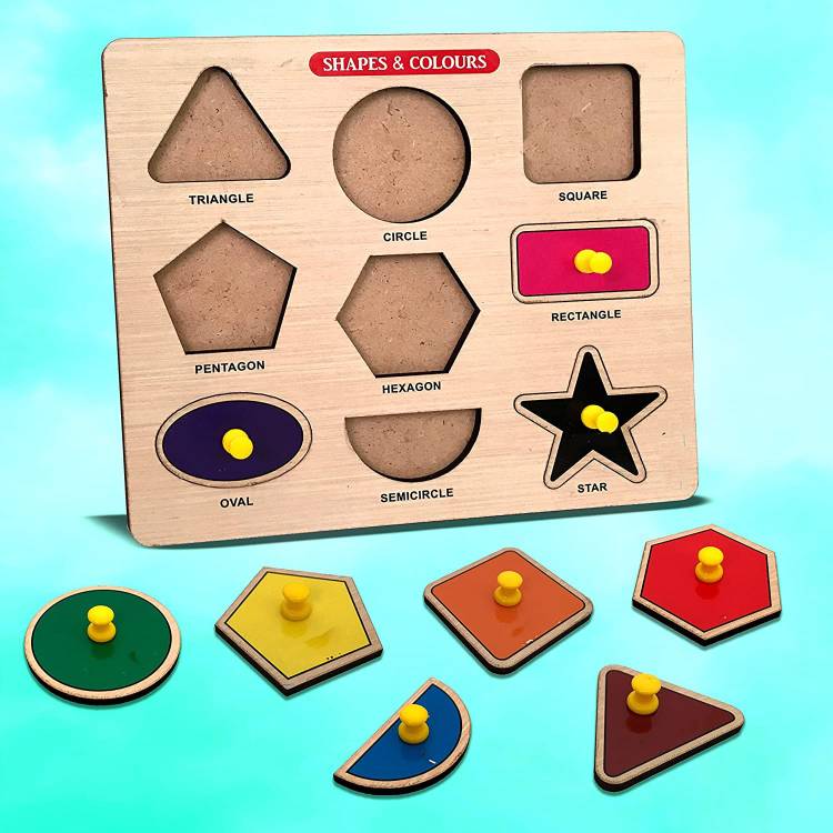 Plus Shine Learn Early Geomatric Shapes With Puzzle Board Game Sorting Blocks Learning Toys