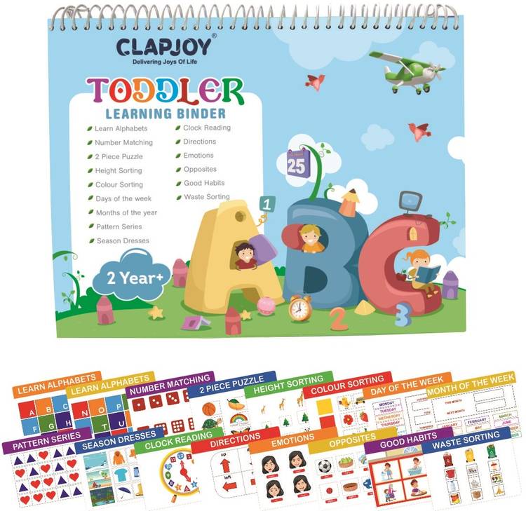 Clapjoy Velcro Level 2 Preschool Learning Montessori Busy Book for kids