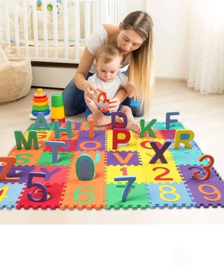 Mira Farmcraft Learning Picture ABCD Foam Eva Mat Alphabets A-Z & Numbers 0-9 36 Tiles for Kids