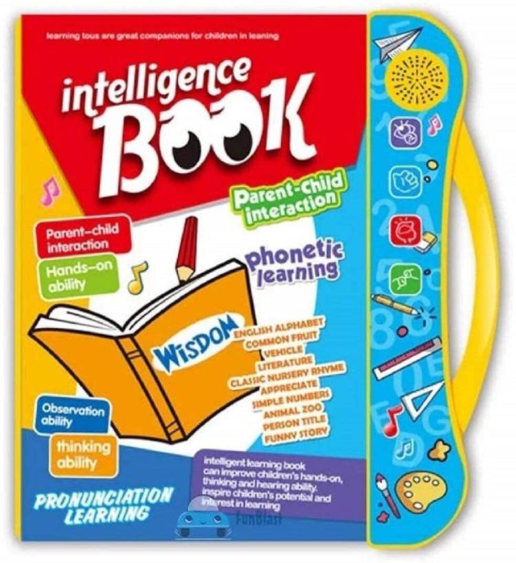 Hunk shopper's Musical Learning Study Book with Number, Letters, Animals, Relationships, Poems, Instruments Learning Toys for 3 years old Kids