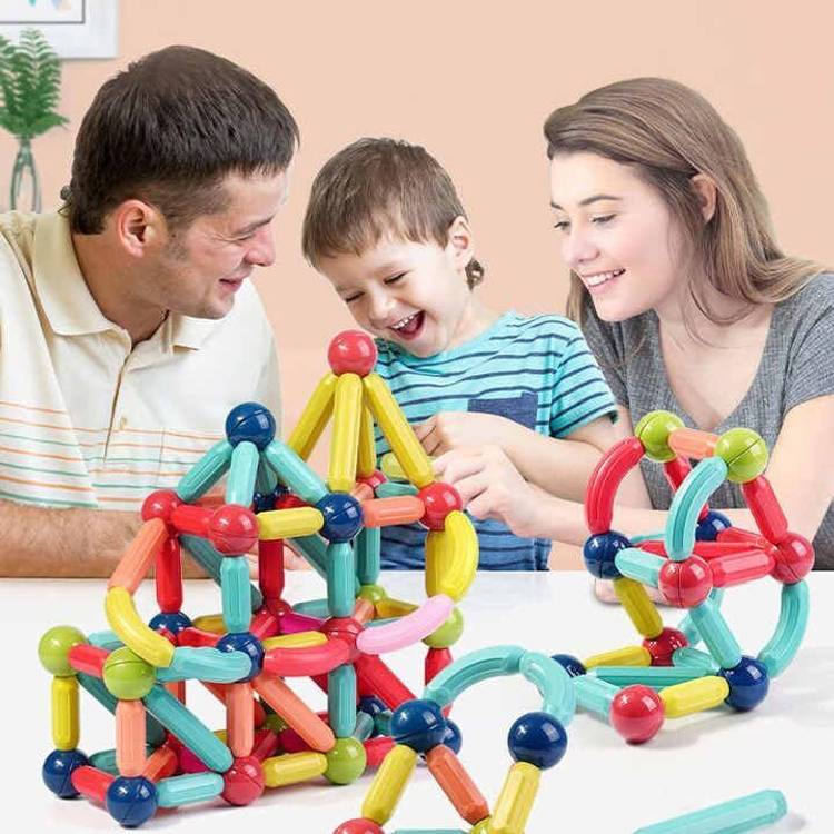 FUNVERSE Educational Magnetic Building Sticks Blocks Learning Sticks and Balls 25 pcs