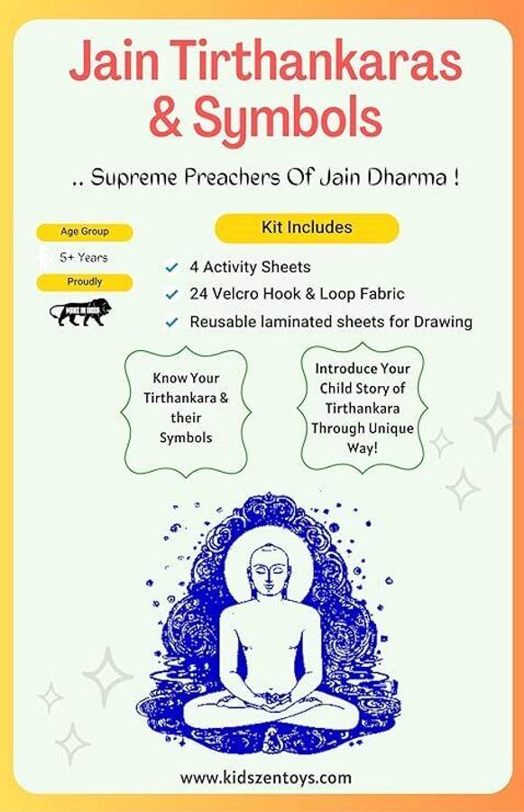 Kidszentoys Velcro Activity kit Jain Tirthankaras & Symbols - Play & Learn