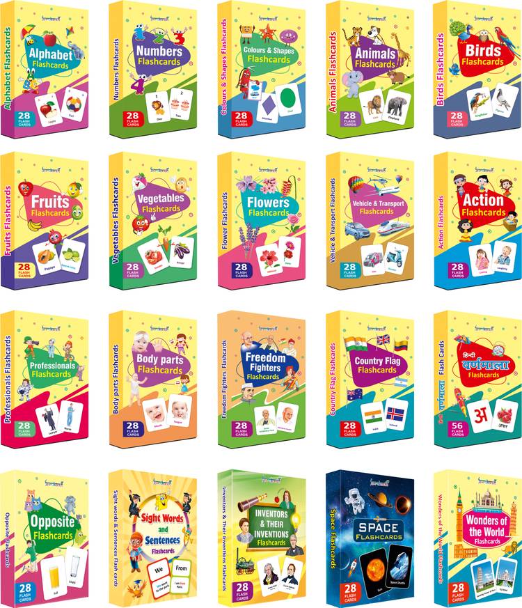 gurukanth Flash Cards for Kids Early Learning (Set of 20) For 1 Year to 6 Years Kids