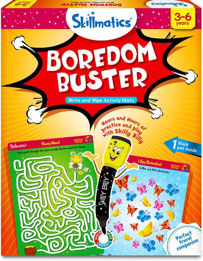 Skillmatics Educational Game - Boredom Buster, Reusable Activity Mats for Kids Ages 3 to 6