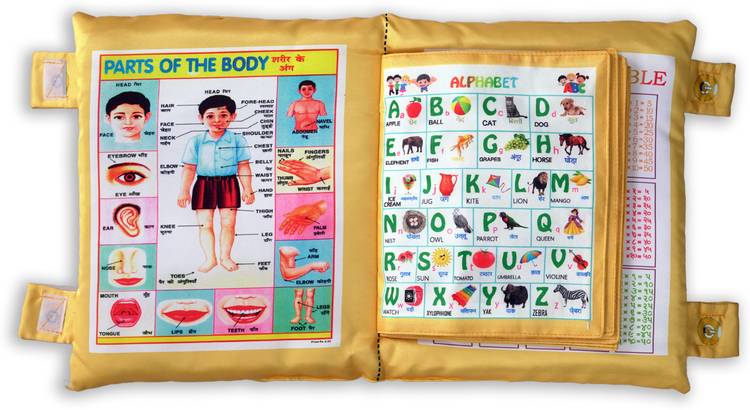 himanshu tex Soft Pillow Book with English Alphabets,Numbers,Spellings for Playing Kids