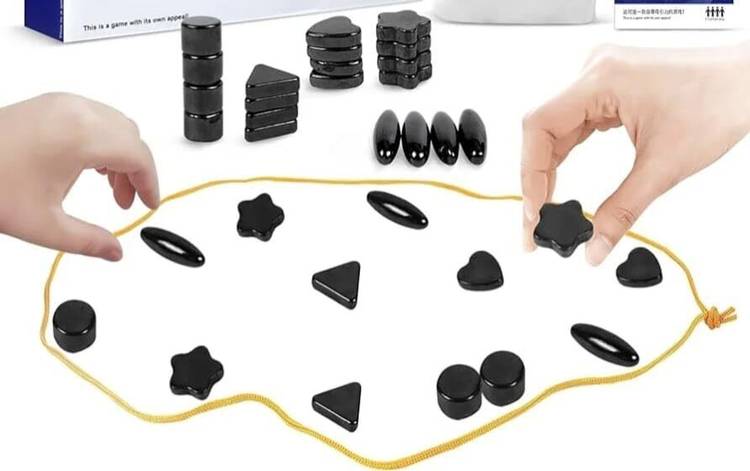 Poohan Kluster Fun Table Magnetic Game for Kids and Adults 20 Magnets and Lanyard Rope