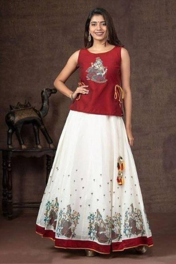 Digital Print Stitched Lehenga Skirt Price in India