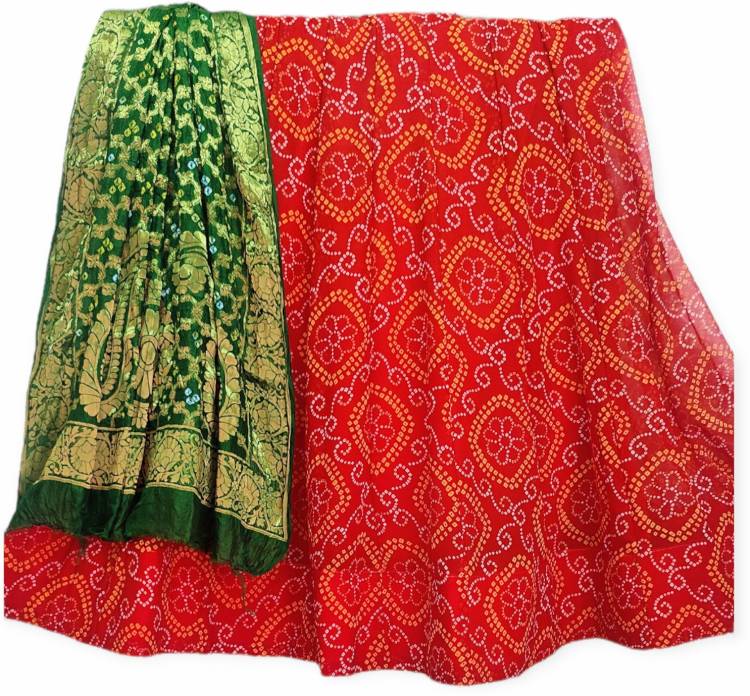 Bandhani Semi Stitched Lehenga Choli Price in India