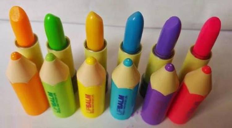 LILLYAMOR 3D BEST PENCIL SHAPE LIP BALM PACK OF 6 FRUITY Price in India