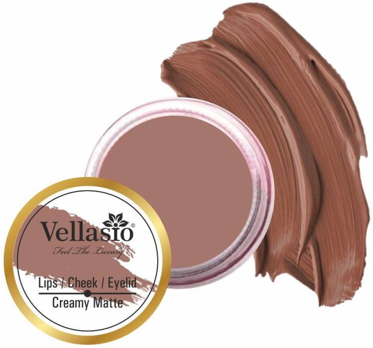 vellasio Creamy Matte Lip & Cheek Tint Blush For All Skin Type - Nude Brown Lip Stain Nude Brown Price in India