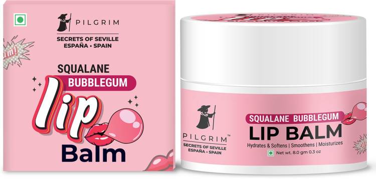 Pilgrim Squalane Lip Balm For Dry & Chapped Lips Enriched With Shea & Cocoa Butter - Bubblegum Price in India