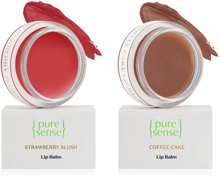 PureSense Lip Balm Combo For Dry, Damaged & Chapped Lips Strawberry & Coffee Price in India
