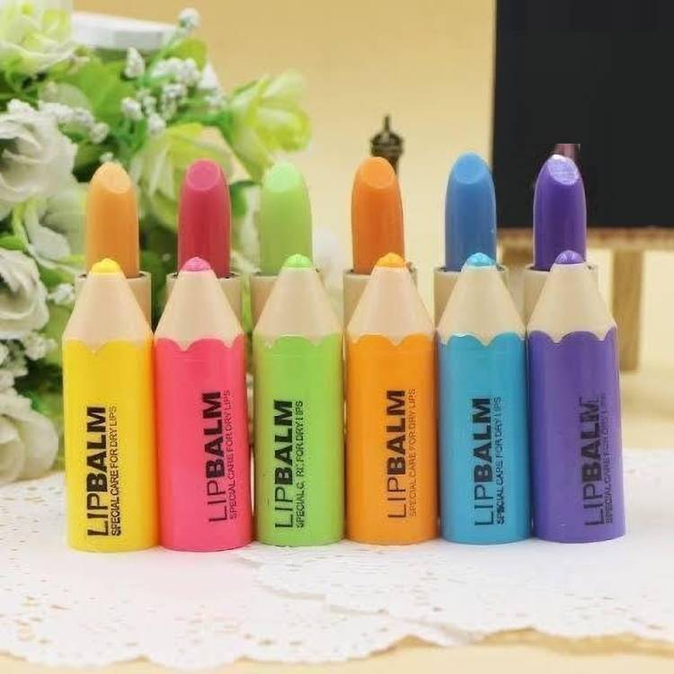 LILLYAMOR 3D PERFECT PENCIL SHAPE LIP BALM PACK OF 6 FRUITY Price in India