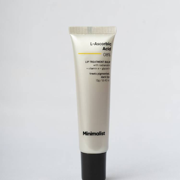 Minimalist 8% L-Ascorbic Acid Lip Treatment Balm with Radianskin for pigmented & dark lips Fragrance free Price in India