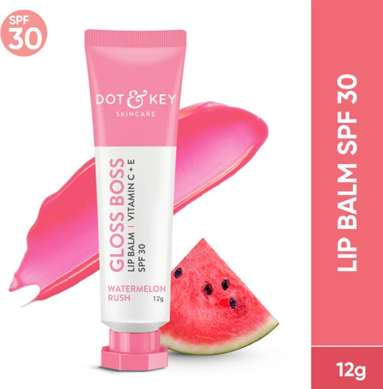Dot & Key Gloss Boss Tinted Lip Balm SPF 30 I Vitamin C + E I 12g - Watermelon Rush Watermelon Price in India