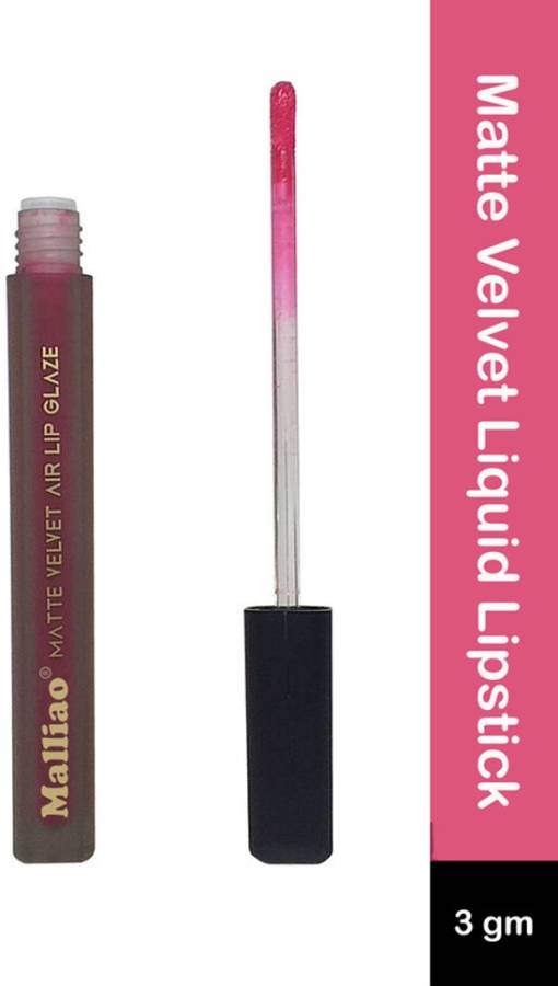 Malliao Matte Velvet Non Transfer Liquid Lipstick Shed-802 Price in India