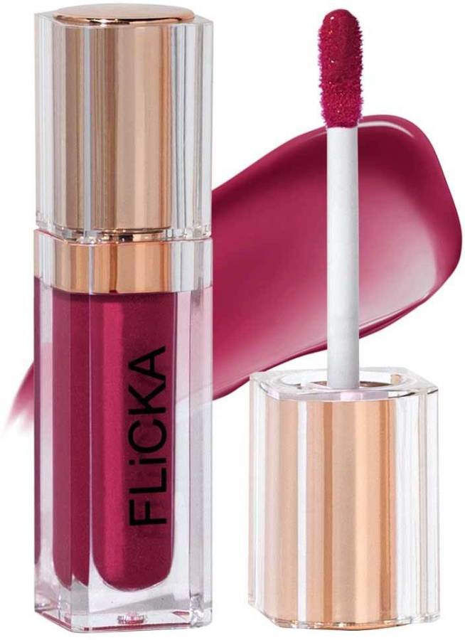 Flicka Shimmery Affair Liquid Lip Gloss Shade-5 for Women Glossy Lip Color Long lasting Price in India