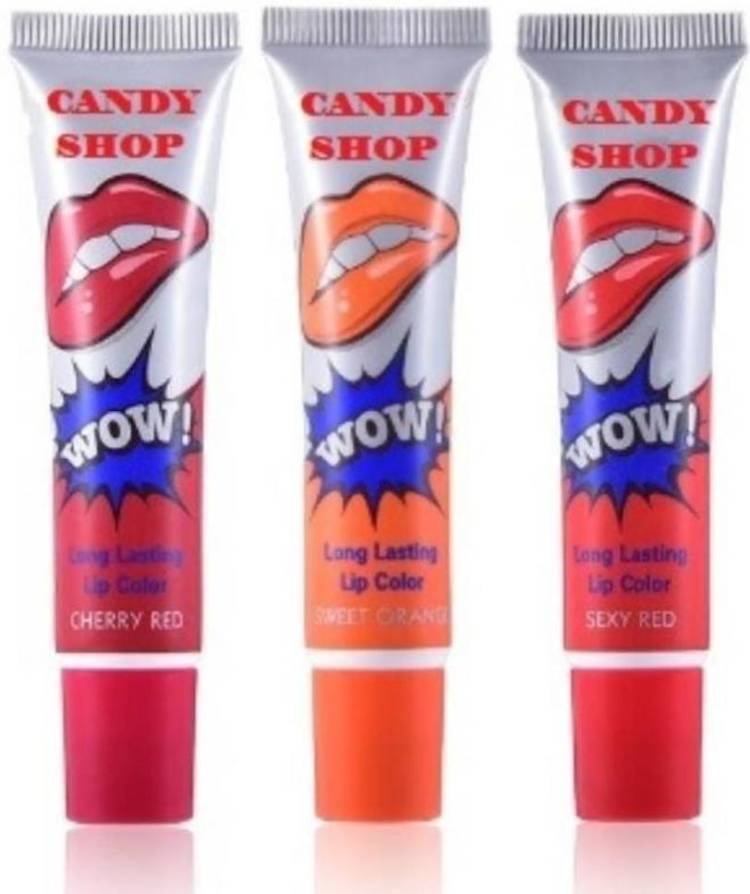 Candy Shop WOW PEEL OFF LIP GLOSS - RED EDITION, Longlasting, Water proof, Smudge proof Price in India