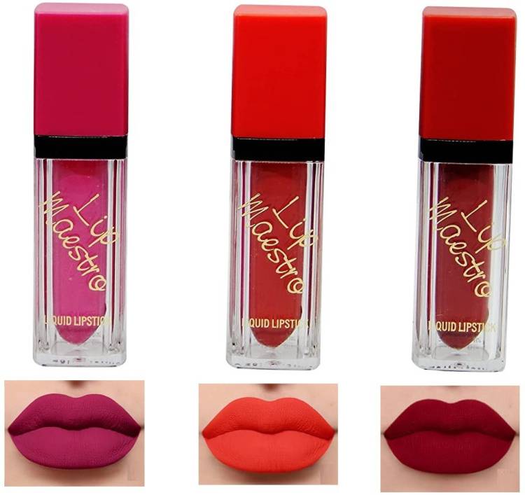 Facejewel 3 Matte Lipgloss Pigmented Lip Makeup Price in India