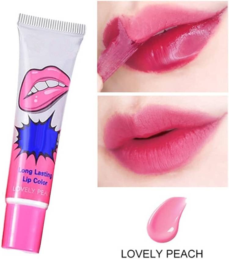 tanvi27 Waterproof & Long Lasting Lovely Peach Peel Off Mask Lip Gloss Color Price in India