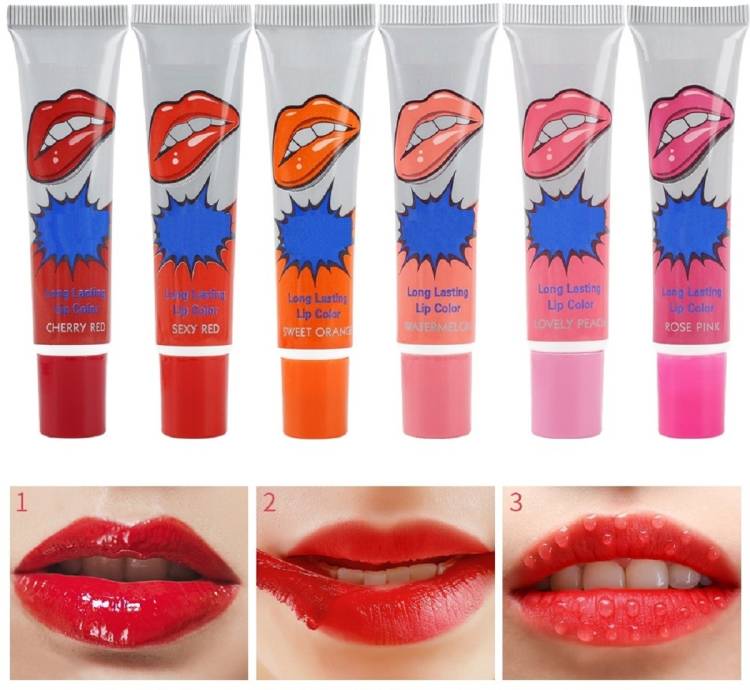 REIMICHI 6 Color Peel Off Lipstick Long Lasting Lip Gloss Waterproof Lip Tint Makeup Price in India