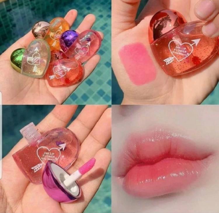 Bajajbeautyshop Heart shape lip gloss pack of 4 Price in India