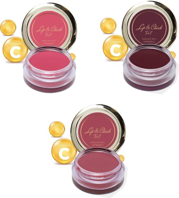 GFSU - GO FOR SOMETHING UNIQUE New 3 Multi Color Lips & Cheek Tint With Enriched With Vitamin C Price in India