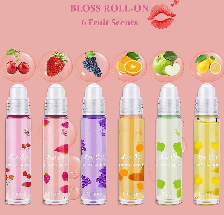 LILLYAMOR Ultra Soft Cute Fruit Lip Transparent Lip Gloss Pack Of6 Price in India