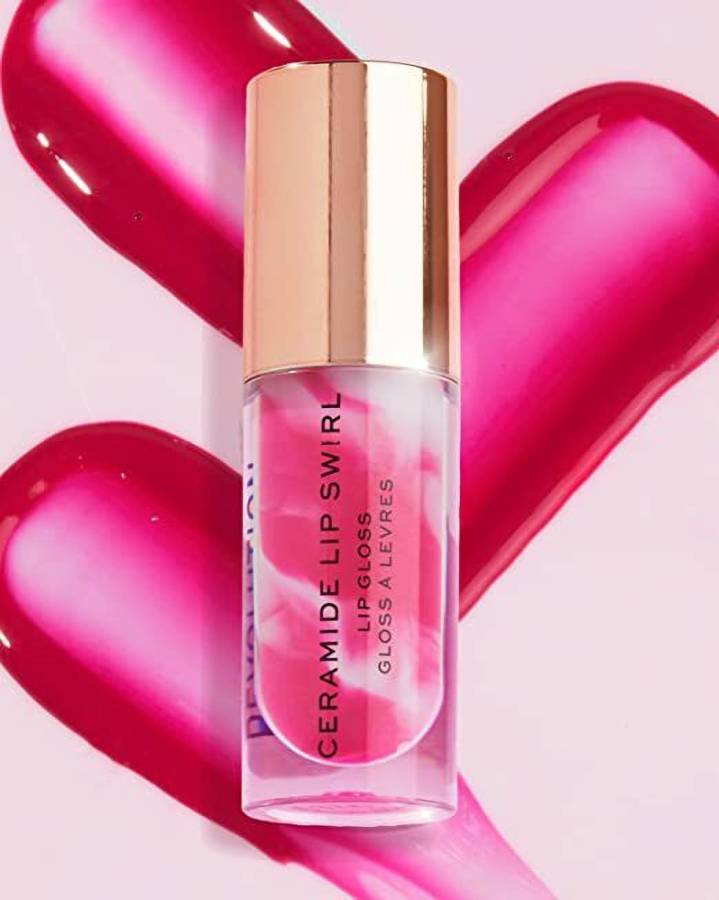 Makeup Revolution Ceramide Swirl Lip Gloss Berry Pink Lip Color, Creates Fuller & Plumper Pout Price in India