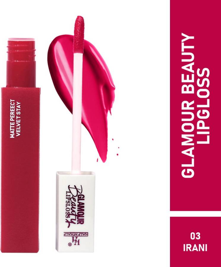Half N Half Rich Glamour Beauty Lipgloss, Matte Perfect Velvet Stay, Irani, 5ml Price in India