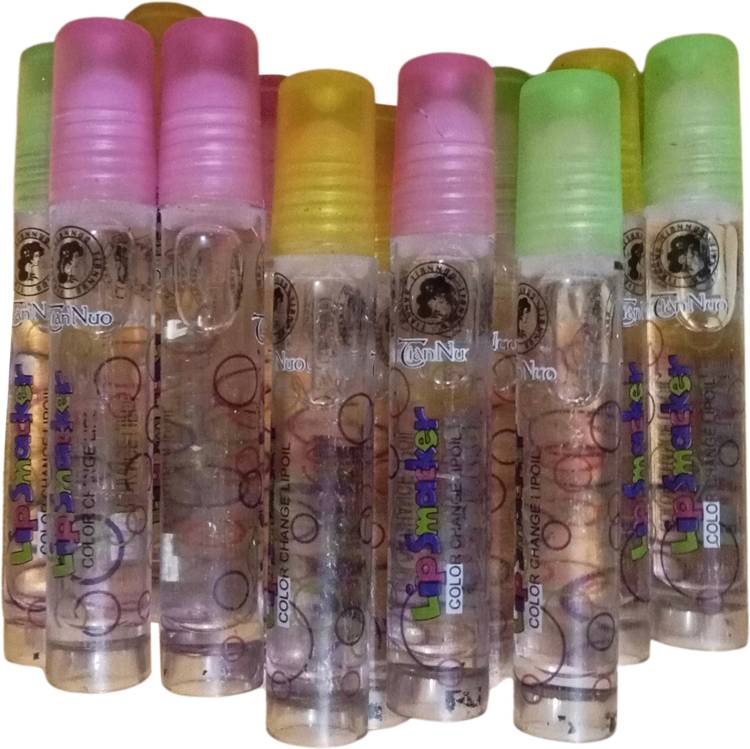 Hidden Beauty 12 Color change Lip oil Natural Lip Balm fruity(Set of 12) Price in India