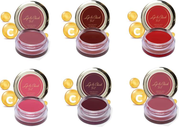 GFSU - GO FOR SOMETHING UNIQUE Six Multi Color Lips & Cheek Tint With Enriched With Vitamin C Price in India