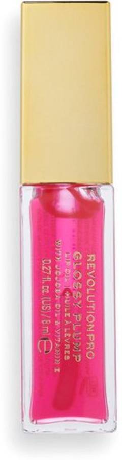 Revolution Pro Glossy Plump Lip Oil Cherry Glossy lip Balm For Dry & Chapped Lip Care Lipstick Price in India