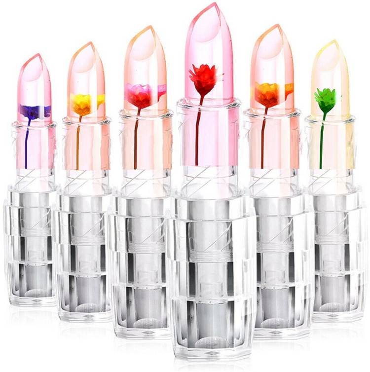 HUZURLU Waterproof, Color Changing & Long-Lasting Flower Gel Lipstick Combo Price in India