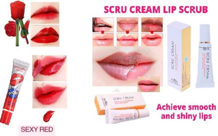 Digital Shoppy Romantic Bear Lipgloss (Sexy Red) With Beauty Lip Scrub Removal cream. Price in India