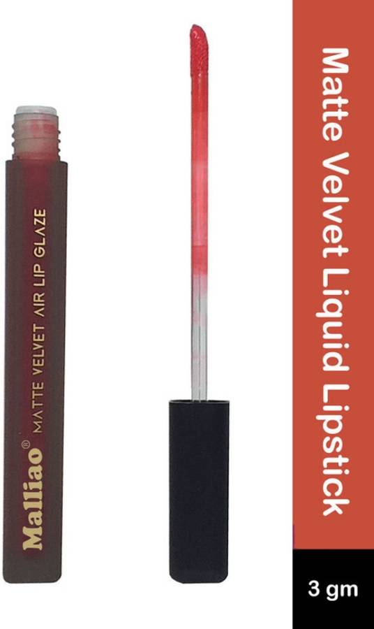Malliao Matte Velvet Non Transfer Liquid Lipstick Shed-822 Price in India